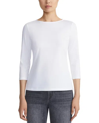 Lafayette 148 New York Plus Carver T-shirt In White