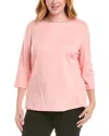 Lafayette 148 New York Plus Carver T-shirt In Pink