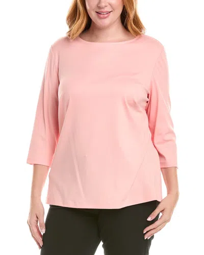 Lafayette 148 New York Plus Carver T-shirt In Pink