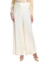 Lafayette 148 New York Plus Dalton High-rise Silk-blend Pant In Gray