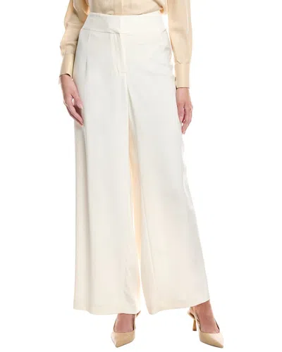 Lafayette 148 New York Plus Dalton High-rise Silk-blend Pant In Gray