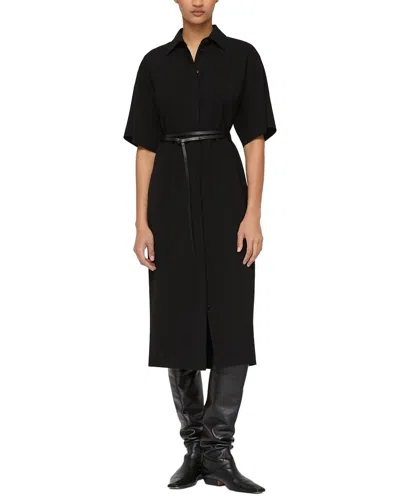 Lafayette 148 New York Plus Drop Shoulder Shirtdress In Black