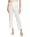 Lafayette 148 New York Plus Front Zip Bleecker Pant In White