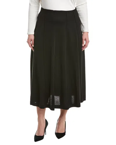 Lafayette 148 New York Plus Godet Wool-blend Knit Skirt In Black