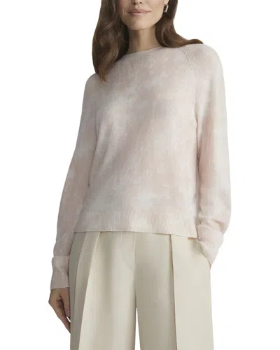 Lafayette 148 New York Plus Horizon Print Raglan Cashmere Swearer In White