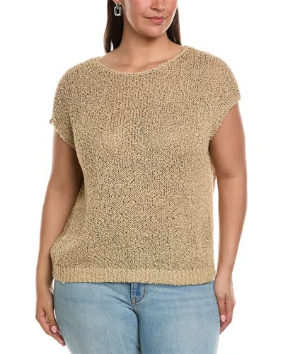 LAFAYETTE 148 LAFAYETTE 148 NEW YORK PLUS OPEN STITCH BATEAU NECK SILK-BLEND SWEATER