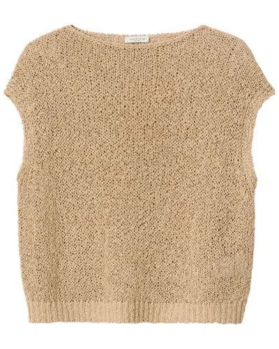 LAFAYETTE 148 LAFAYETTE 148 NEW YORK PLUS OPEN STITCH BATEAU NECK SILK-BLEND SWEATER