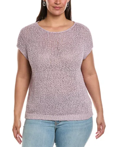 Lafayette 148 Sleeveless Knit Top With Matching Crinkle Midi Skirt In Lavender Tint In Purple