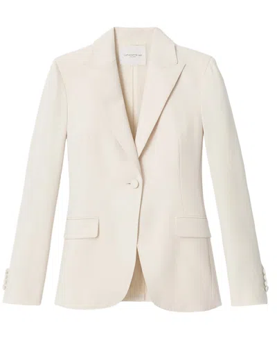 Lafayette 148 New York Plus Peak Lapel Blazer In Transparent