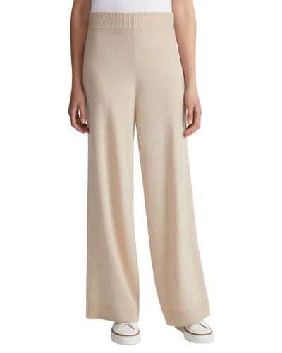 Lafayette 148 New York Plus Pull On Wool & Cashmere-blend Wide Leg Knit Pant In Neutral