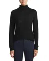 Lafayette 148 New York Plus Raglan Sleeve Turtleneck Silk-blend Sweater In Black