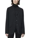 Lafayette 148 New York Plus Rogers Wool Blazer In Black