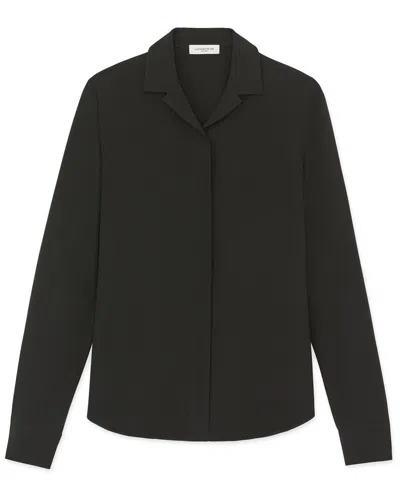 Lafayette 148 New York Plus Slim Hidden Closure Blouse In Green