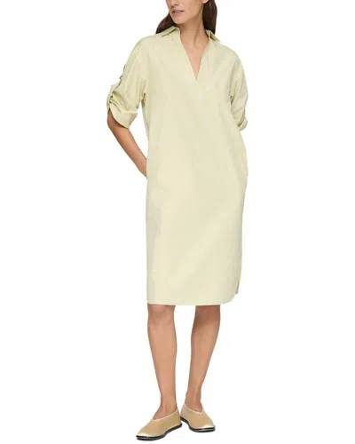 Lafayette 148 New York Plus Tab Sleeve Popover Dress In Yellow