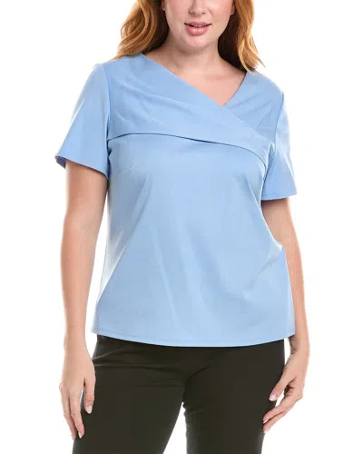Lafayette 148 New York Plus Twisted Top In Blue