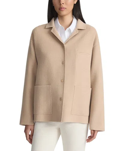 Lafayette 148 New York Wing Collar Chore Jacket In Brown