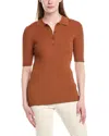Lafayette 148 New York Polo Sweater In Brown