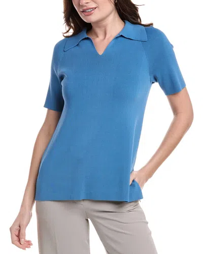 Lafayette 148 New York Polo Sweater In Blue