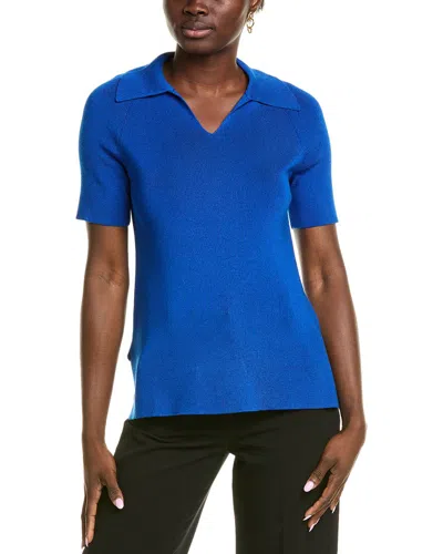 Lafayette 148 New York Polo Sweater In Blue
