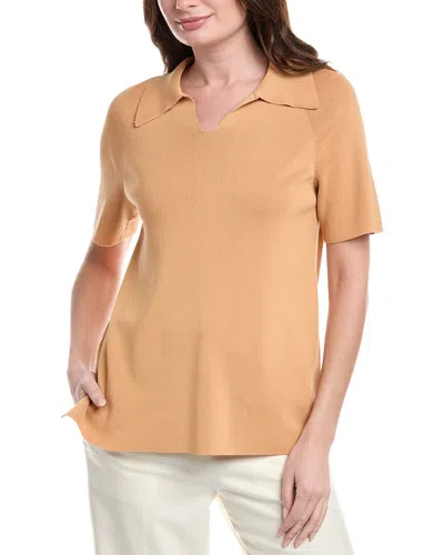 Lafayette 148 New York Polo Sweater In Brown