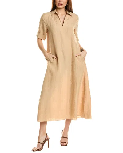 knee length dresses for ladies Lafayette 148 New York Sonny Linen-Blend Dress - Blue