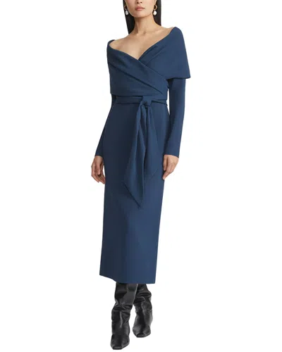 Lafayette 148 New York Portrait Wrap Dress In Brown