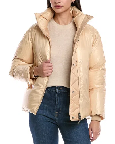 Lafayette 148 New York Puffer Down Coat In Gold
