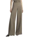 Lafayette 148 New York Pull On Franklin Silk Wide Leg Pant In Brown