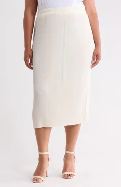 Lafayette 148 New York Pull-on Midi Skirt In Gray
