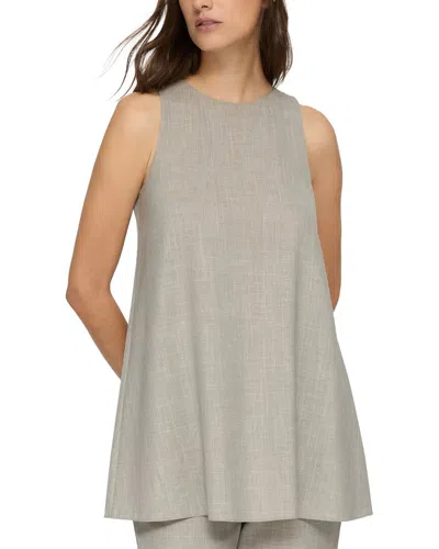 Lafayette 148 New York Racerback Flared Hem Top In Gray