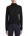 Lafayette 148 New York Plus Raglan Sleeve Turtleneck Silk-blend Sweater In Black