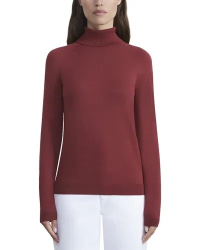 Lafayette 148 New York Raglan Sleeve Turtleneck Sweater In Scarlet