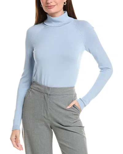 Lafayette 148 New York Raglan Sleeve Turtleneck Sweater In Blue