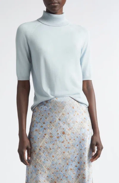 Lafayette 148 New York Raglan Sleeve Turtleneck Sweater In Blue
