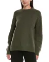Lafayette 148 New York Reclaimed Cashmere & Wool-blend Sweater In Green
