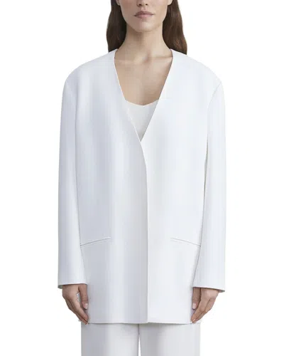Lafayette 148 New York Relaxed Collarless Blazer In Cloud-cloud