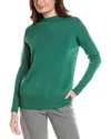 Lafayette 148 New York Relaxed Wide Stripe Sweater In Green