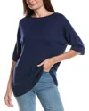 Lafayette 148 New York Relaxed Wool Sweater In Blue