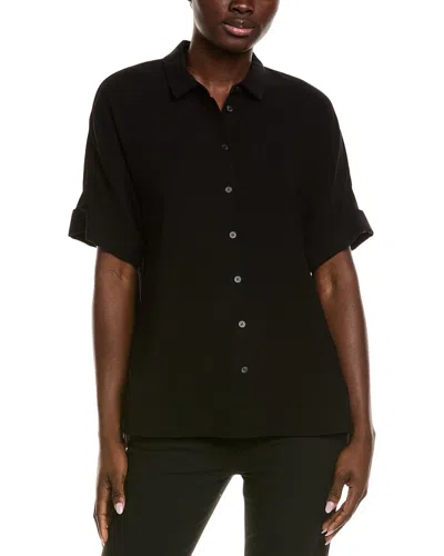 Lafayette 148 New York Remy Wool Blouse In Brown