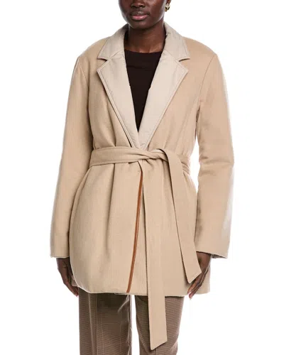 Lafayette 148 New York Reversible Coat In Neutral