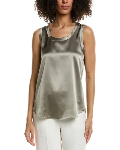 Lafayette 148 New York Reversible Perla Blouse In Gold
