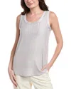 Lafayette 148 New York Reversible Perla Blouse In Grey