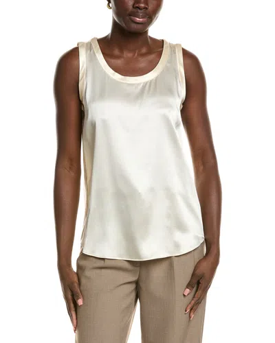 Lafayette 148 New York Reversible Perla Blouse In Neutral