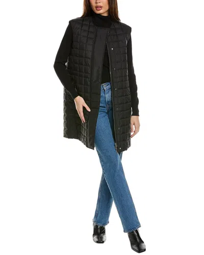 Lafayette 148 New York Reversible Quilted Vest In Black