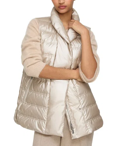 Lafayette 148 New York Reversible Shawl Collar Down Coat In Metallic