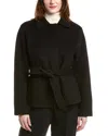 Lafayette 148 New York Reversible Wool & Cashmere-blend Peplum Jacket In Black