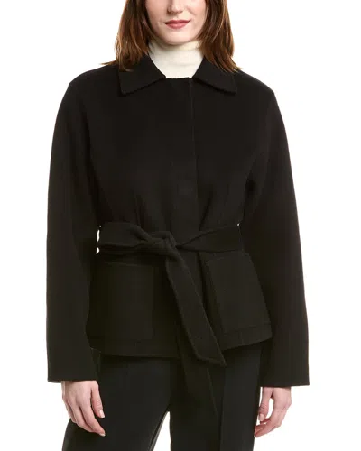 Lafayette 148 New York Reversible Wool & Cashmere-blend Peplum Jacket In Black