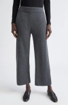 Lafayette 148 New York Rib Cashmere Blend Ankle Pants In Gray