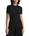 Lafayette 148 New York Ribbed Crewneck Silk-blend Sweater