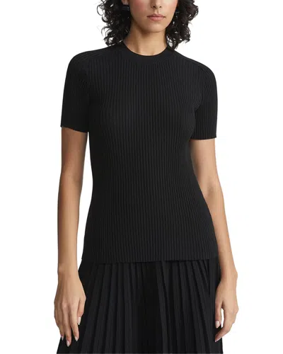 Lafayette 148 New York Ribbed Crewneck Silk-blend Sweater